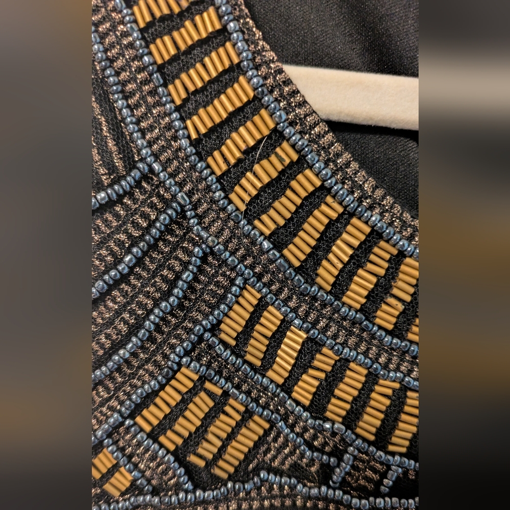 Mossimo Boeheim Black&Gold Midi Dress - Picture 6 of 7